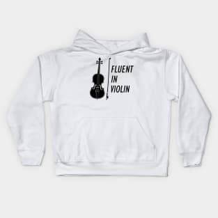 Fluent in Violin Kids Hoodie